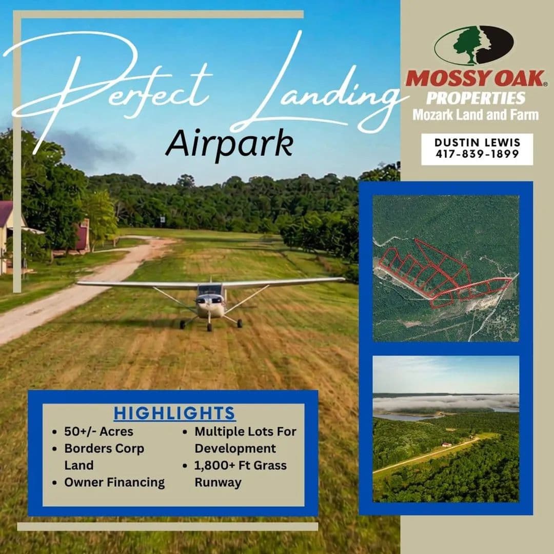 Airpark Combined with Lake Life - Cedarcreek, Missouri, 65627