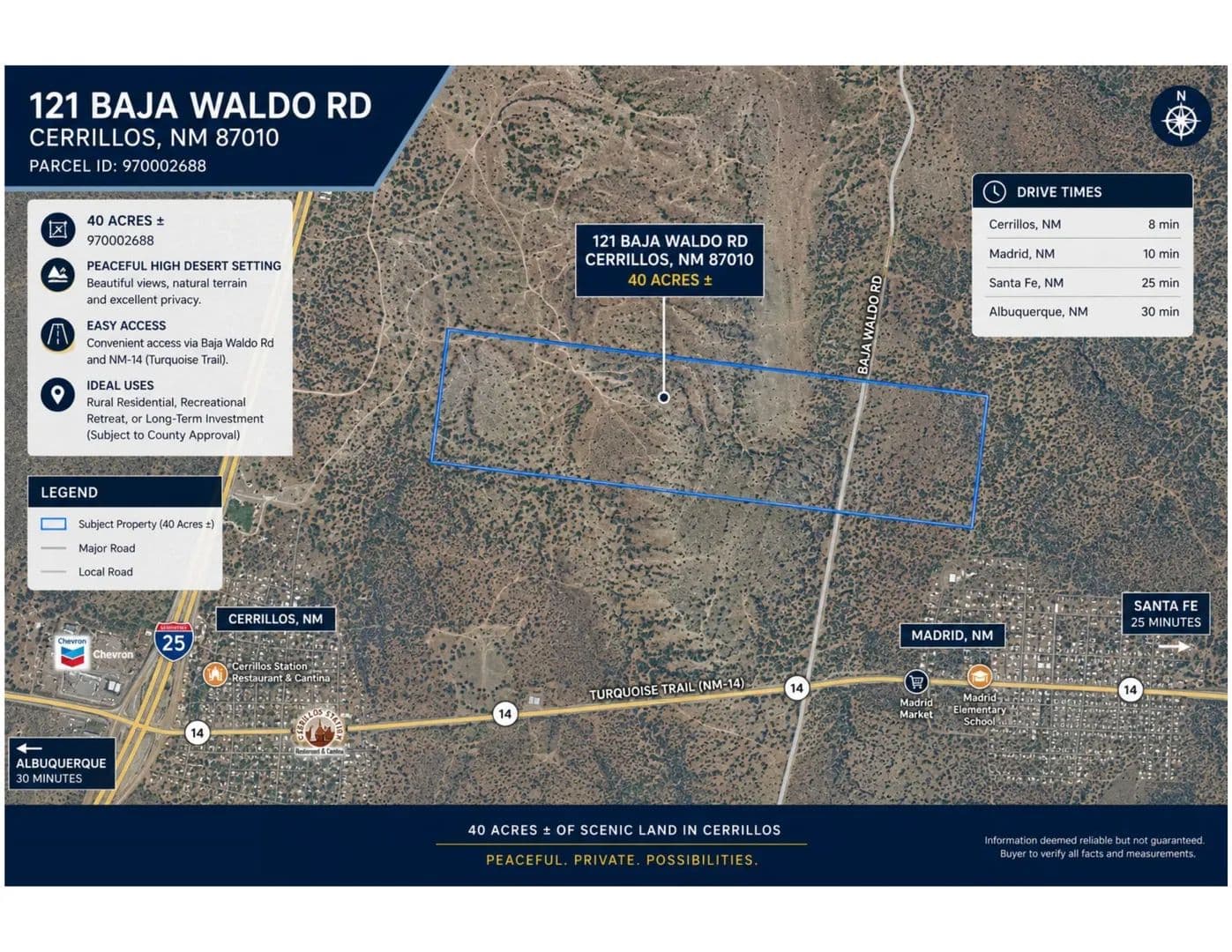 Land -Single Family Acreage in Cerrillos - Cerrillos, New Mexico, 87010