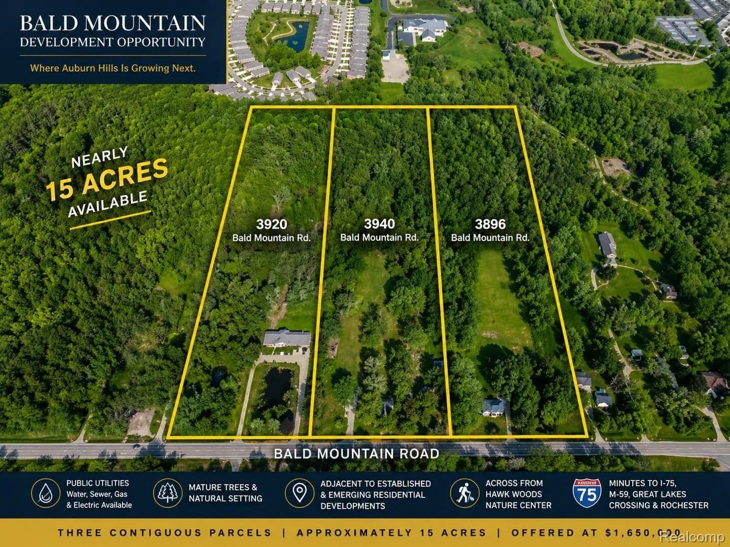 14.63 Acres of Land for Sale in Auburn Hills, MI - Auburn Hills, Michigan, 48326