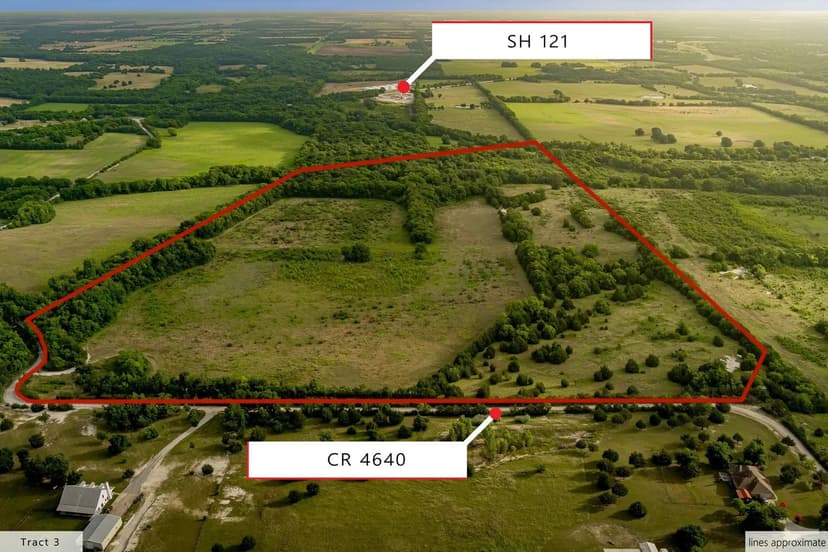 Property from TBD 84.61 ACRES Tract 3 CR 4640 - KW