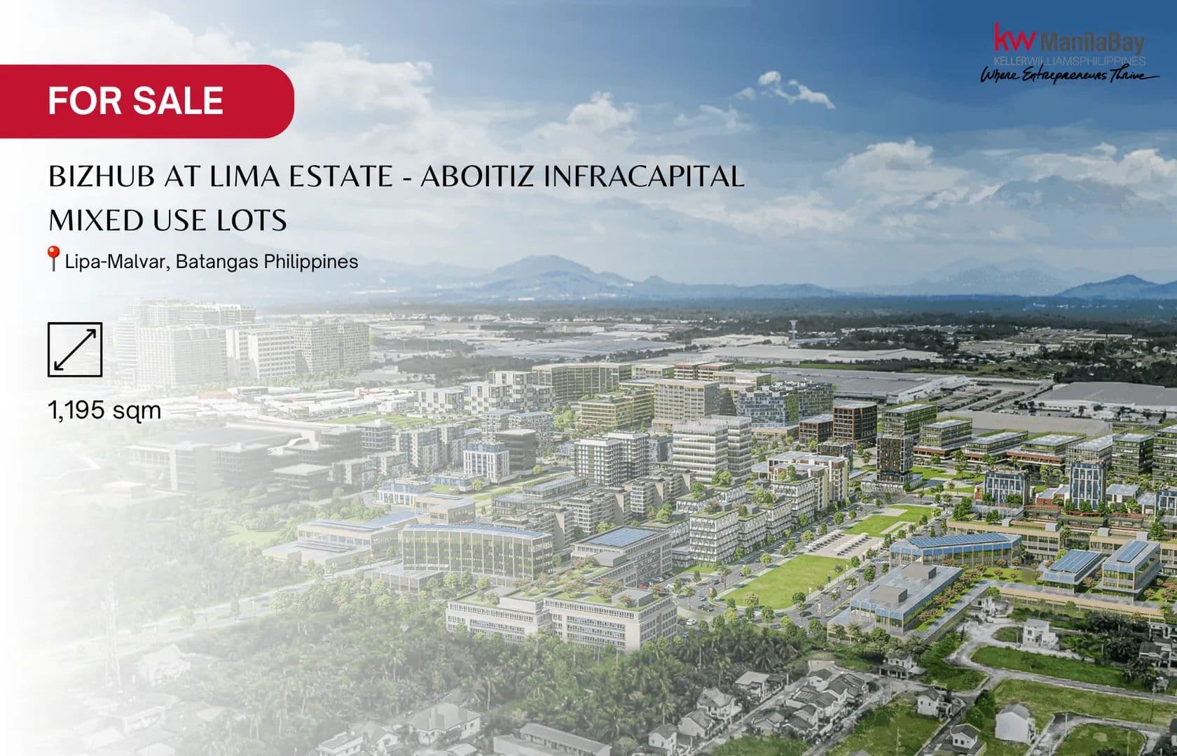 1,195 sqm Prime Mixed Use Lot at Lima Estate - Philippines