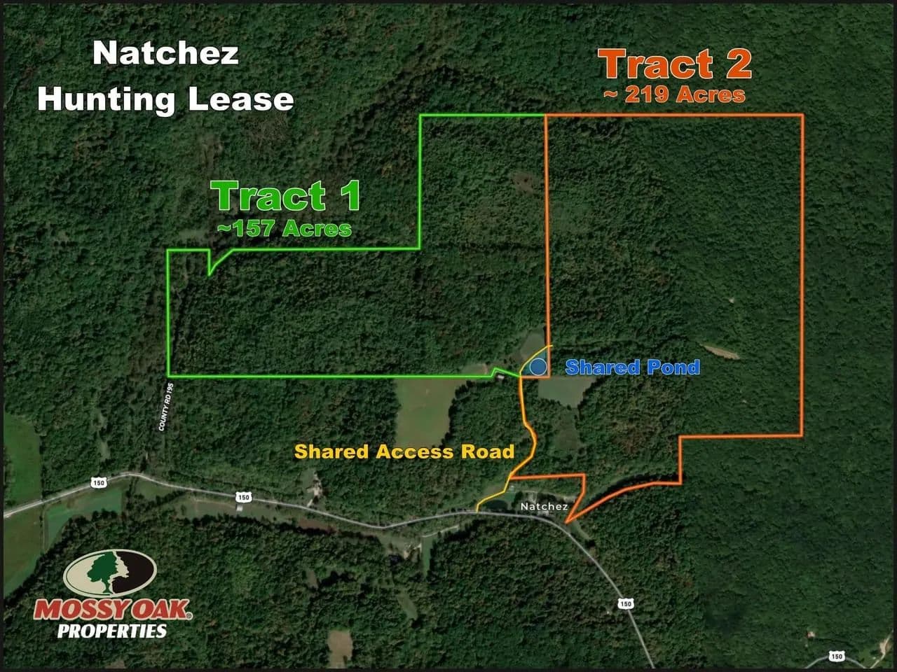Natchez Indiana 376 Acre +/- Hunting Lease - Shoals, Indiana, 47581