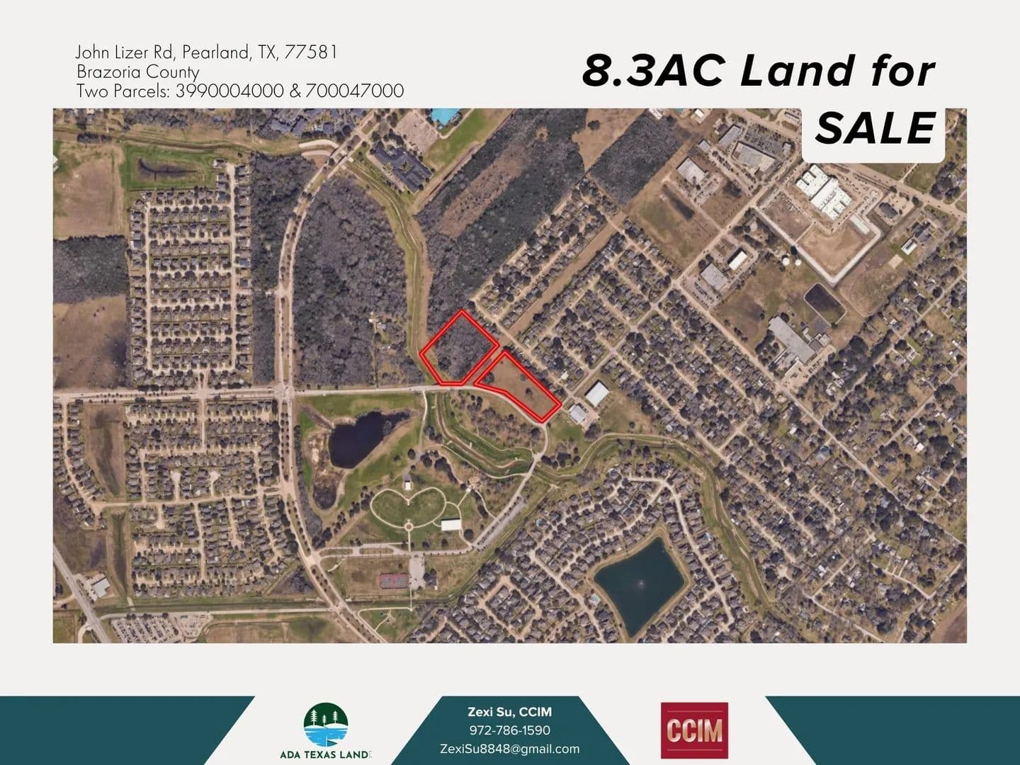8.3 Acres of Land for Sale in Pearland, Texas - Pearland, Texas, 77581