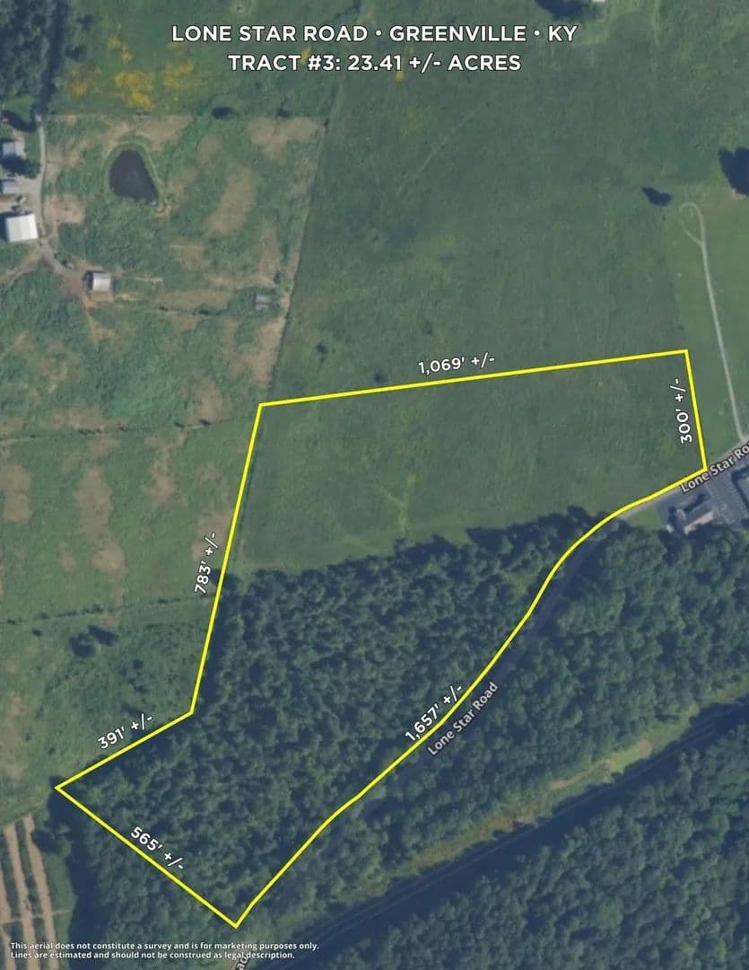 23.41 Acres of Land for Sale in Greenville, Kentucky - Greenville, Kentucky, 42345