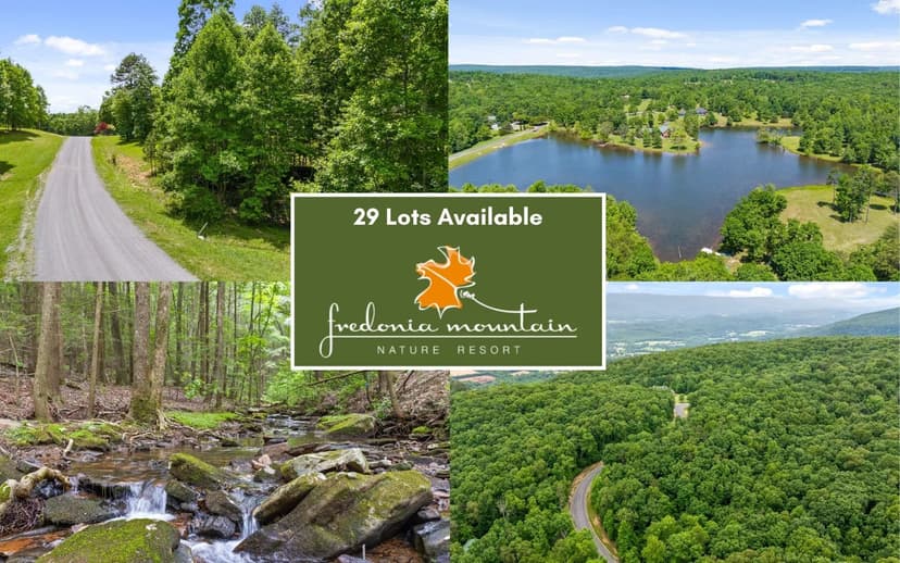 INVESTMENT Opportunity: 29 LOTS located in gated Fredonia Mountain Nature Resort!