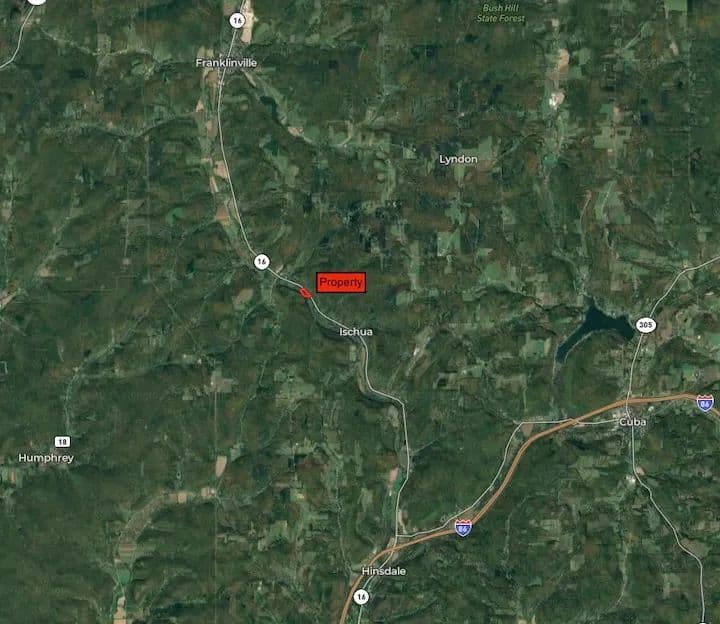 14 acres Hunting Land with Improvements bordering Ischua Creek in Hinsdale NY 5979 NY-16