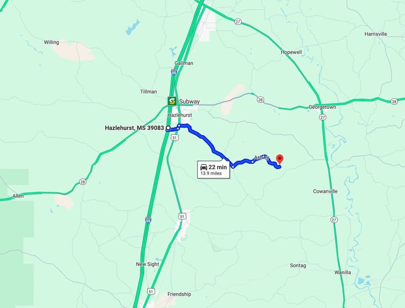 18.32 Acres with a Farmhouse in Copiah County, MS