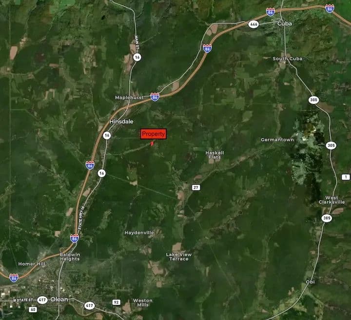 1.77 acre Building Lot with Driveway in Hinsdale NY Sherlock Hollow Rd