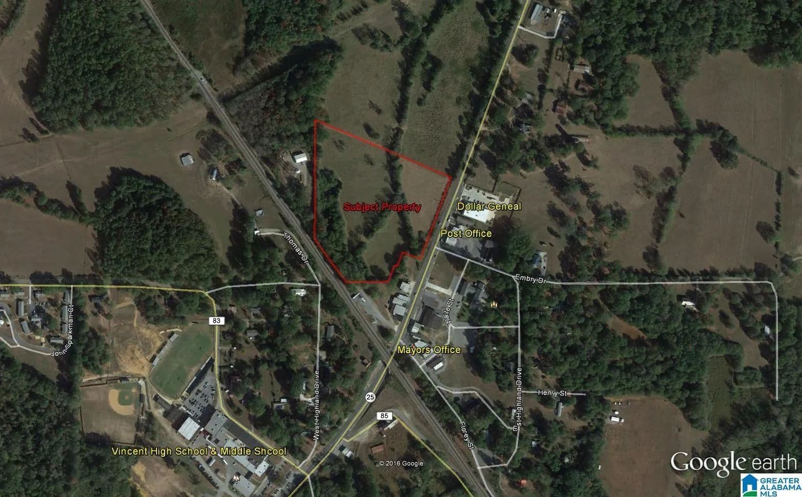 Property from 0 US HWY 231 #1 - KW - Vincent, Alabama, 35178