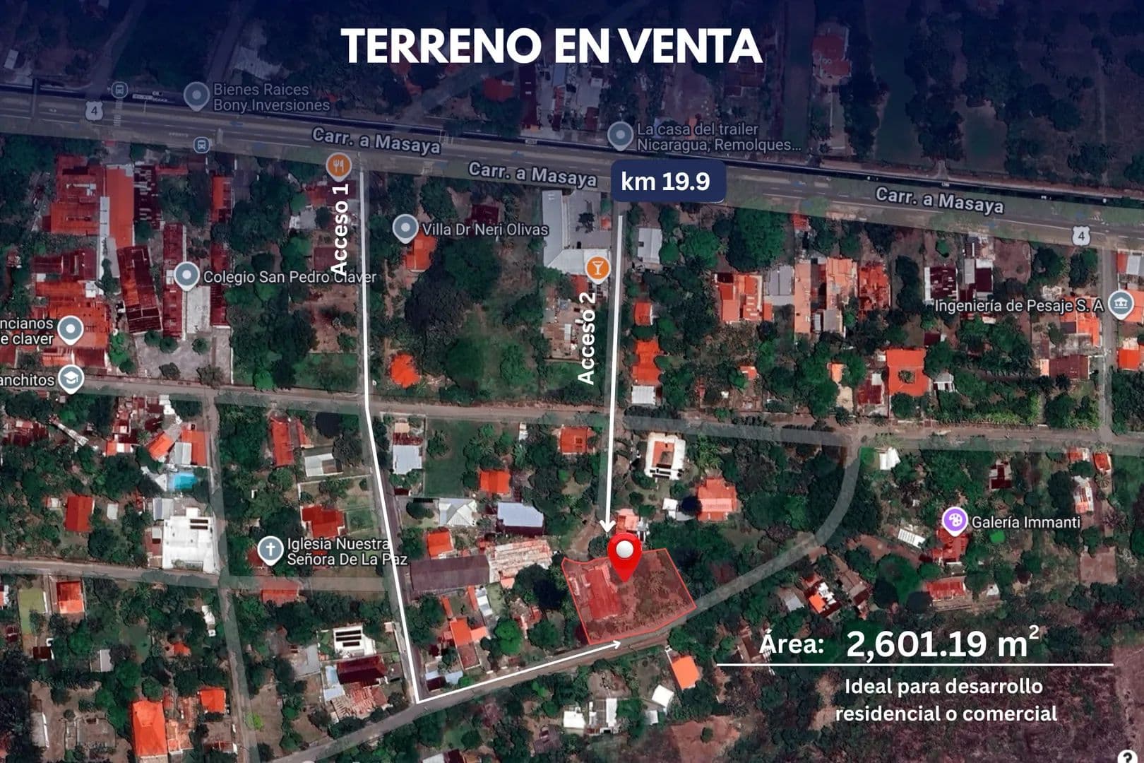 Amplio terreno en venta km 19.9 Carretera a Masaya – Ideal para desarrollo - land for sale