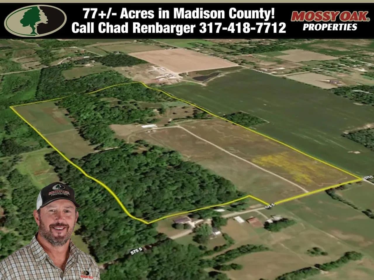77+ Acres - Farm- Woods - Building Sites - Pendleton Schools - Markleville, Indiana, 46056