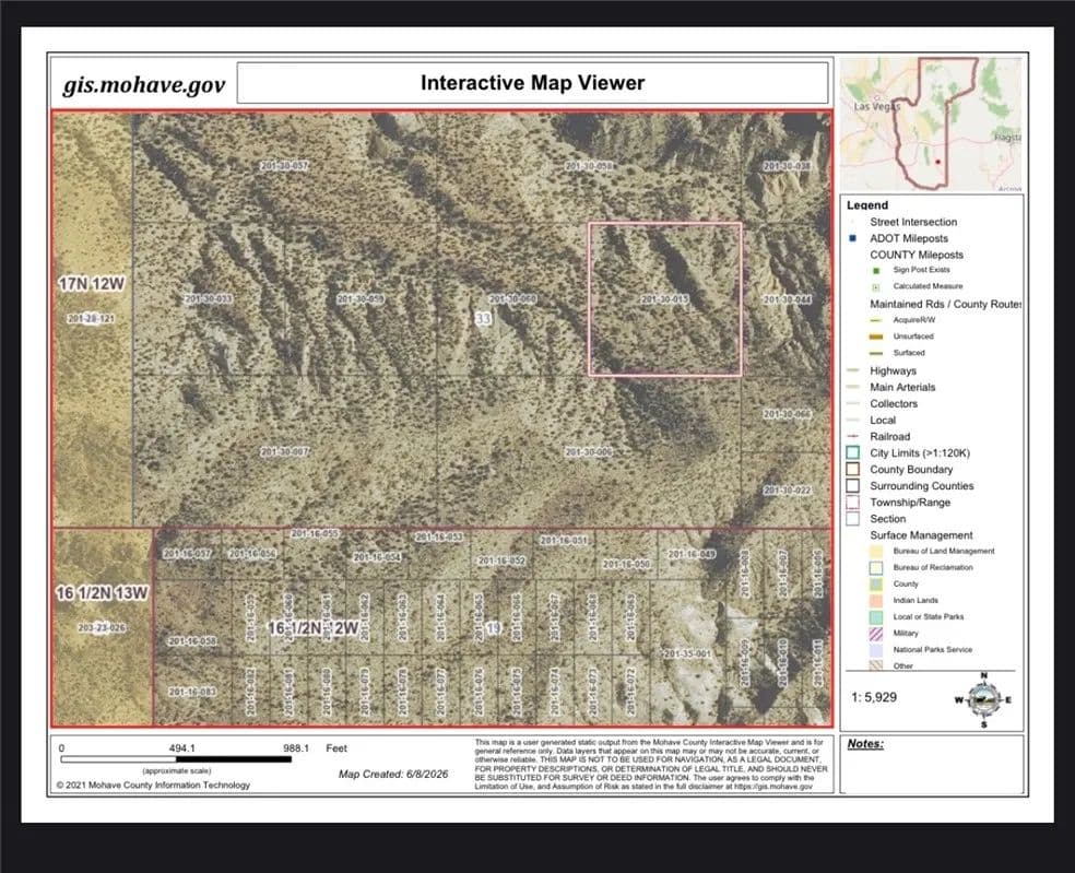 Property from TBD N N Backroad - KW - Wikieup, Arizona, 85360