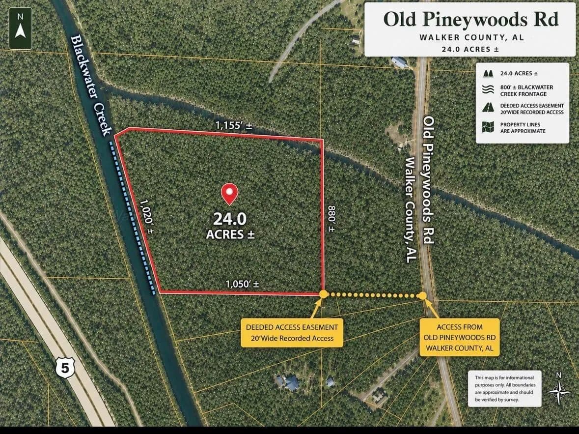 24 Acres of Land for Sale in Jasper, AL - Jasper, Alabama, 35504