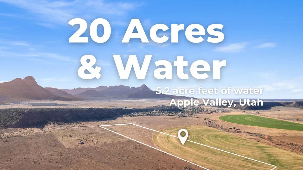 20 Acres and 5.2 acre feet of Water - land for sale