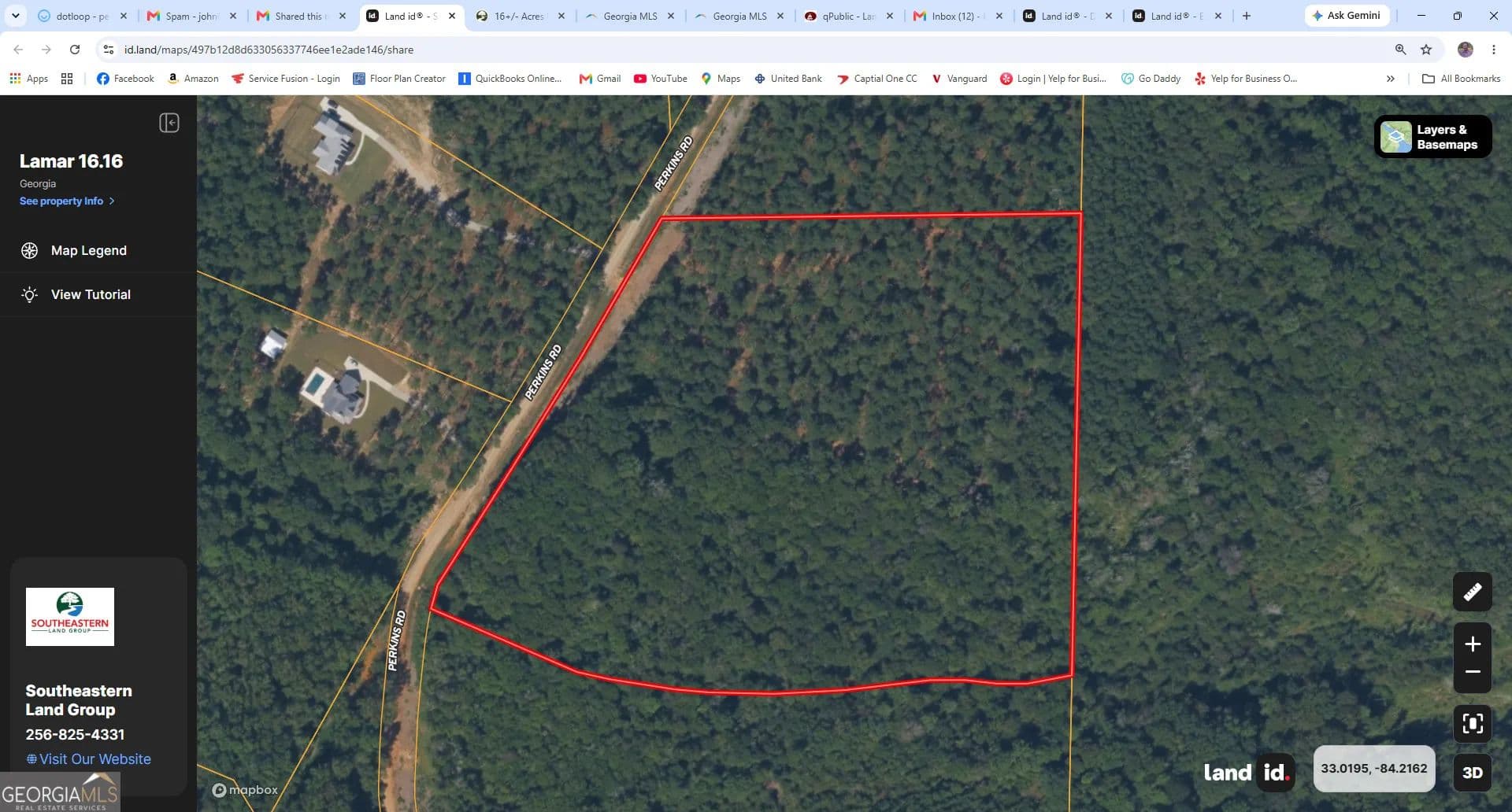 Property from 0 PERKINS ROAD Perkins Road - KW - Barnesville, Georgia, 30204