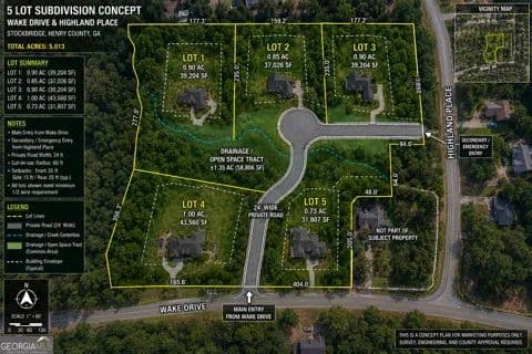 Property from LOT 31/32 Wake Drive - KW - Stockbridge, Georgia, 30281