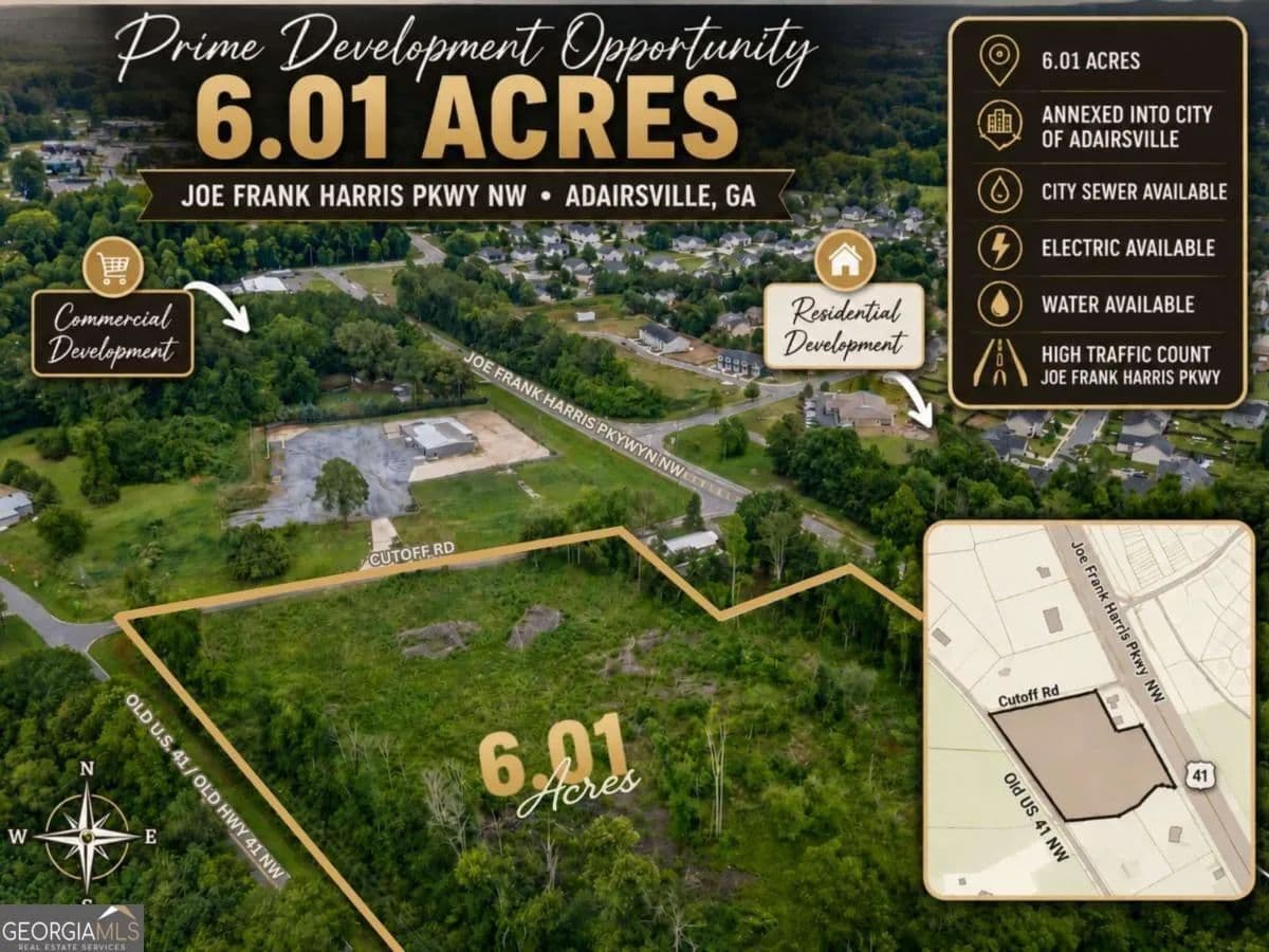 6.09 Acres of Land for Sale in Adairsville, Georgia - Adairsville, Georgia, 30103