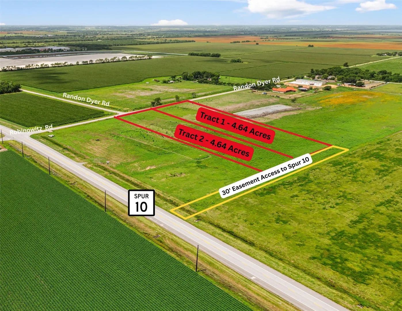 Property from Tract 1 Patton / TX-10 Spur / Spur 10 / Hwy 36 BYPASS - KW - Rosenberg, Texas, 77471