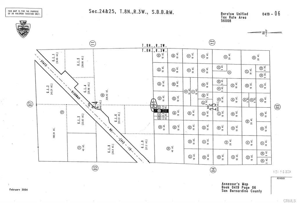 Land -Single Family Acreage in Barstow - Barstow, California, 92311