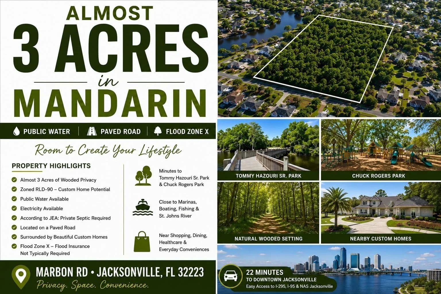 2.88 Acres of Land for Sale in JACKSONVILLE, FL - Jacksonville, Florida, 32223