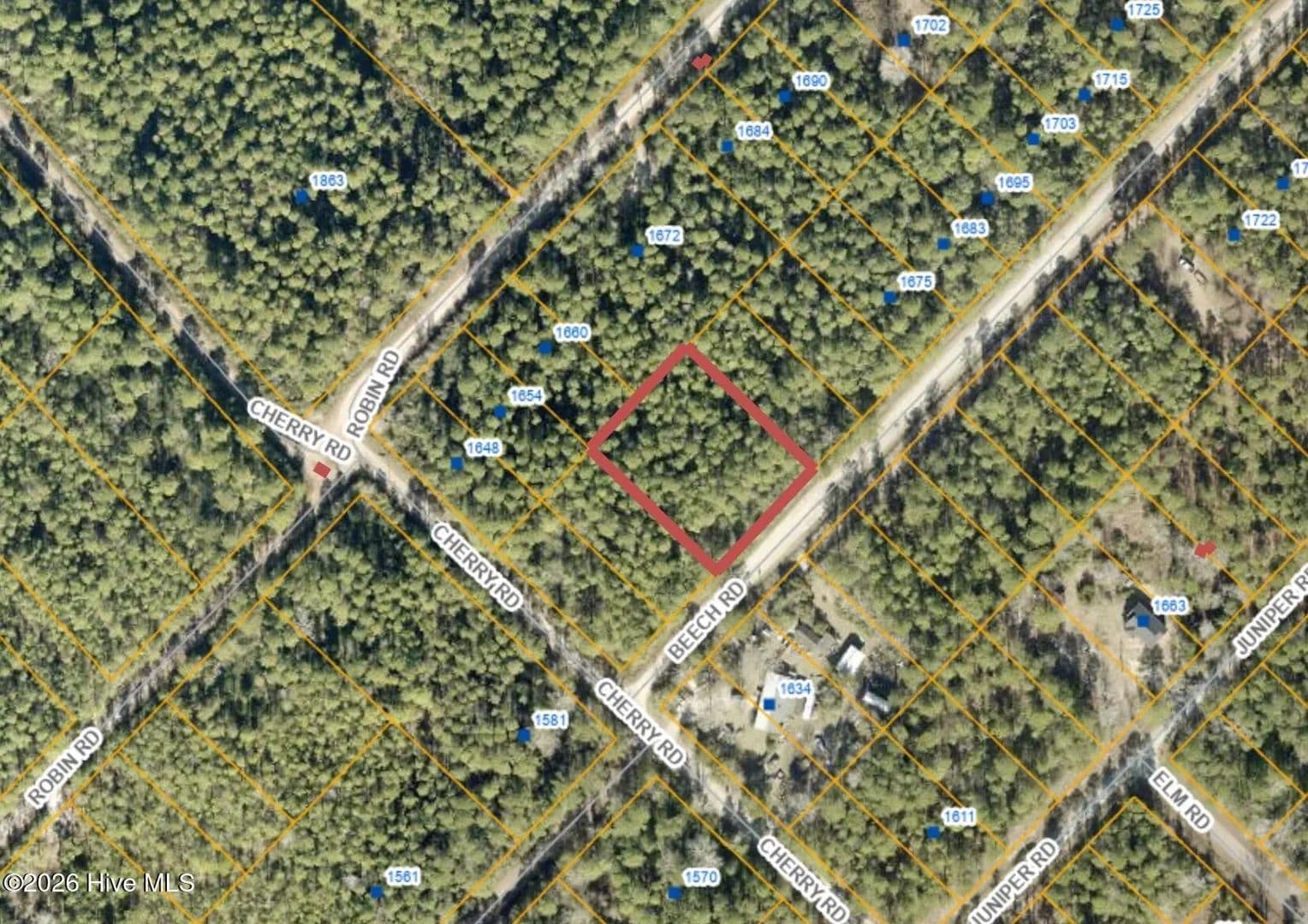 Property from .73 Acres Beech Road - KW - Boiling Spring Lakes, North Carolina, 28461