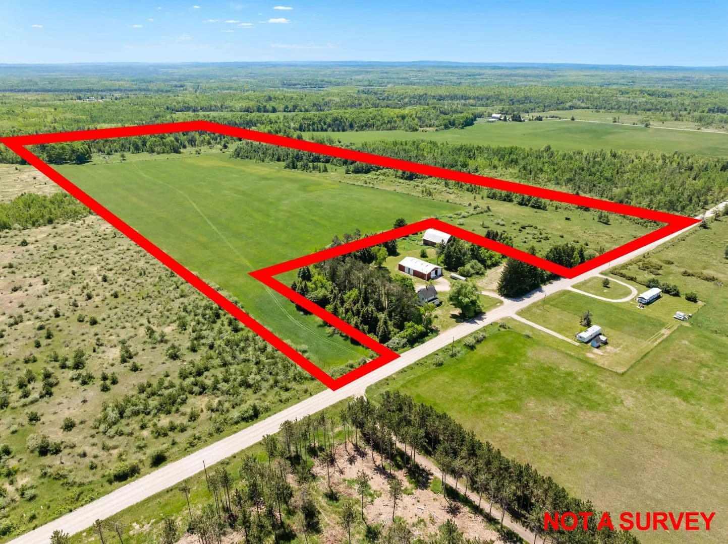 Property from 75.59 AC Brosseau Road - KW - Afton, Michigan, 49705