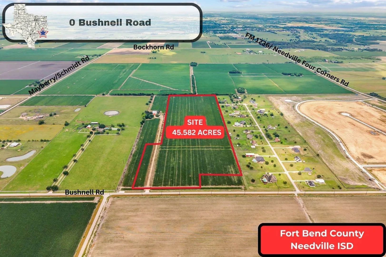 Property from 8013 Bushnell Road - KW - Needville, Texas, 77461