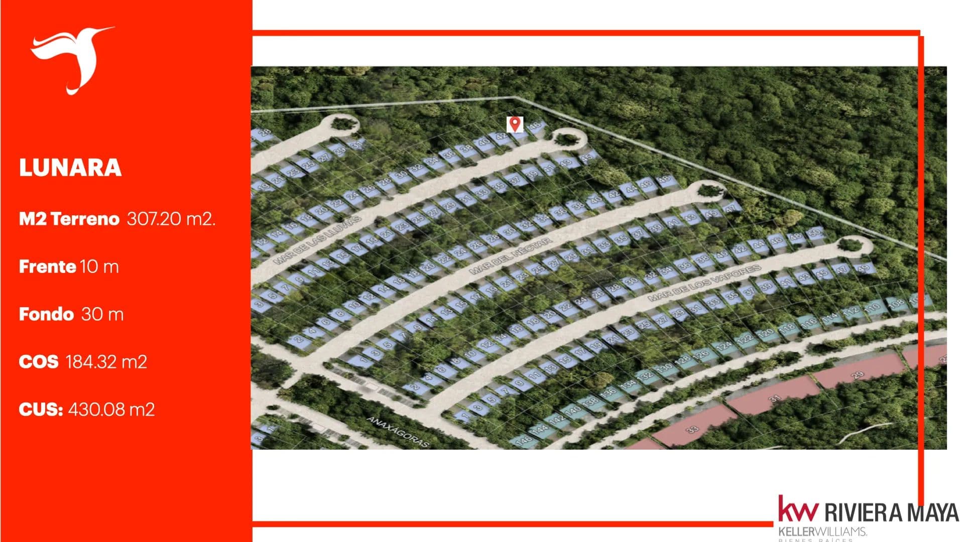 Terreno Residencial En Venta-MAR DE LAS LLUVIAS 44 - Lote PREMIUM de conservación - LUNARA Residencial - AKUMAL - land for sale