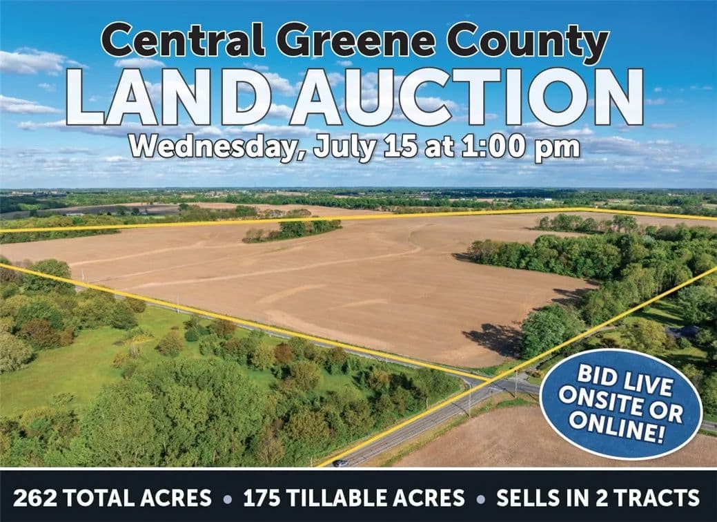 212.2 Acres of Land for Sale in Greene County, Ohio - land for sale