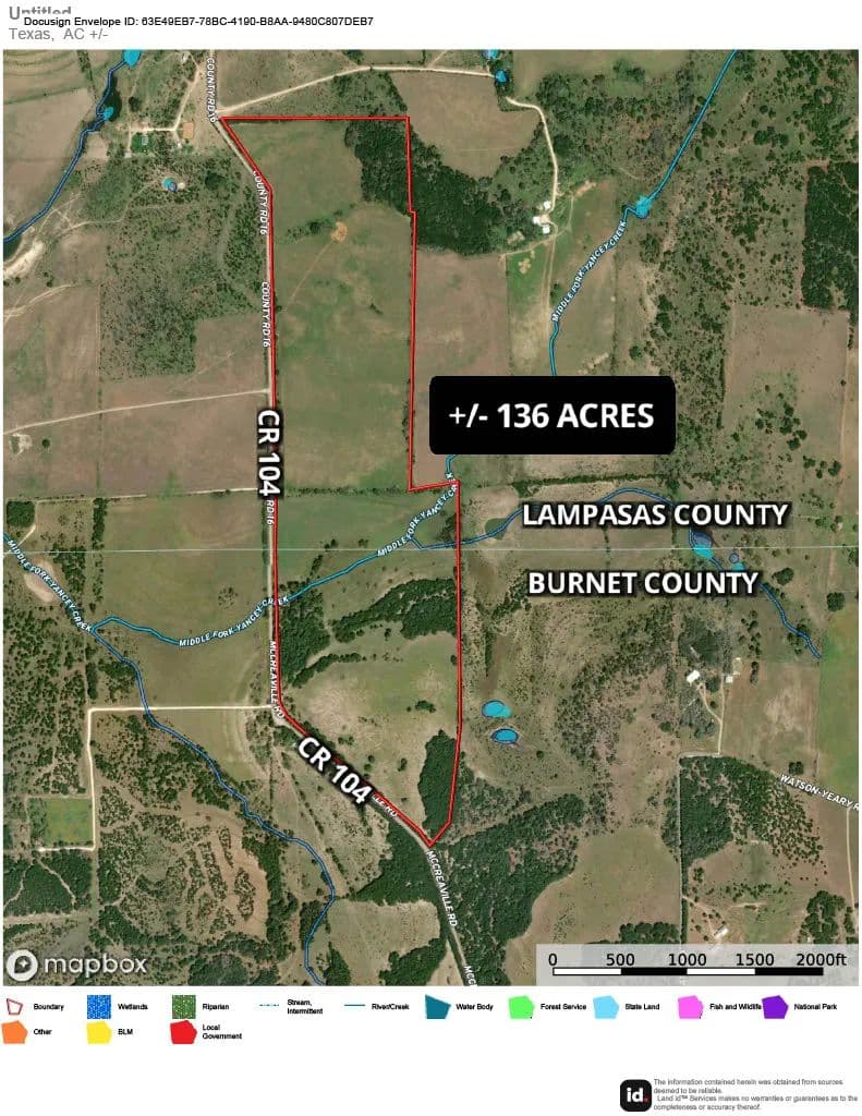 Property from TBA County Road 104 Road - KW - Lampasas, Texas, 76550