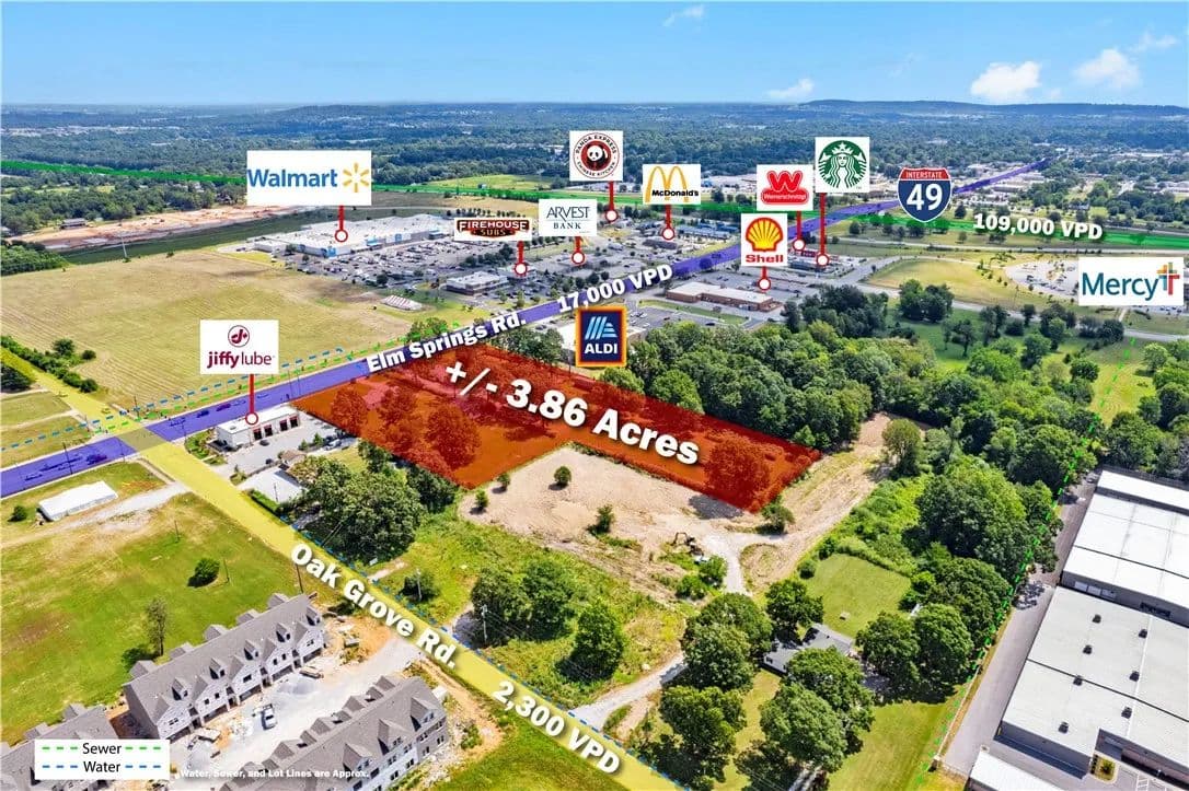 Property from Elm Springs Road #3.86AC - KW - Springdale, Arkansas, 72762