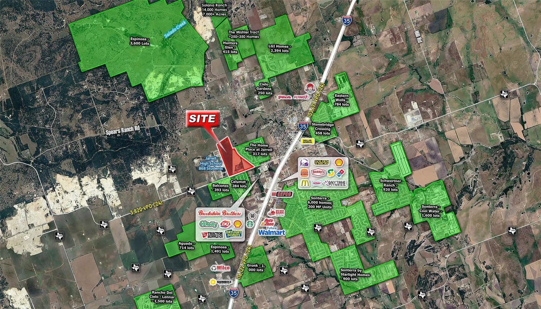 115 Acres of Land for Sale in Jarrell, TX - Jarrell, Texas, 76537