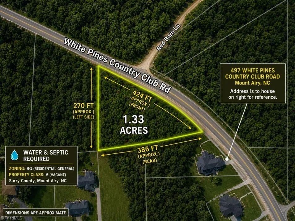 Property from 0 White Pines Country Club Road - KW - Mount Airy, North Carolina, 27030