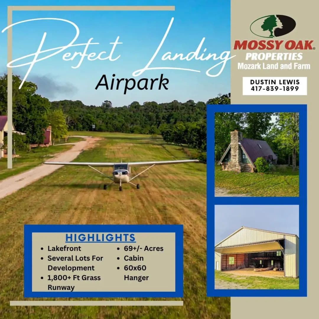 Perfect Landing Airpark - Cedarcreek, Missouri, 65627