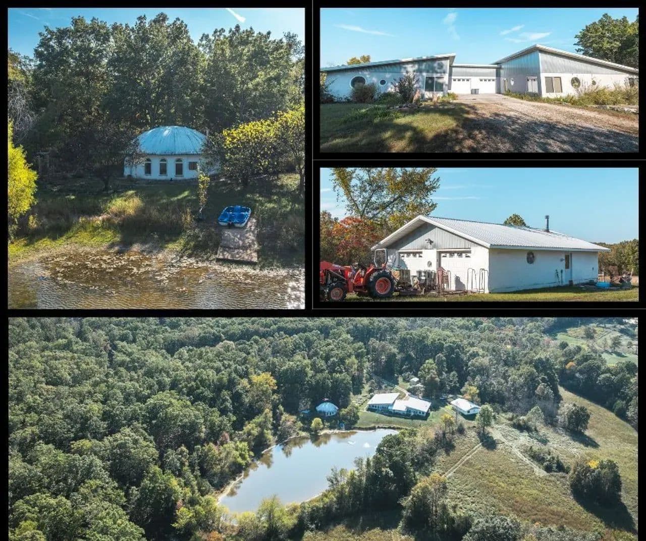 40-Acre Ozark Retreat — Private Lake, Cob Dome Cabin & Income Potential - Steelville, Missouri, 65565