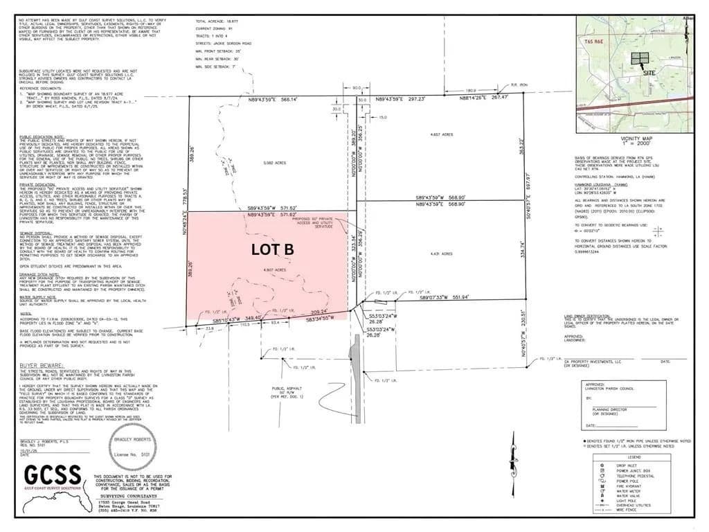 Property from LOT B JACKIE GORDON Lane - KW - Albany, Louisiana, 70711