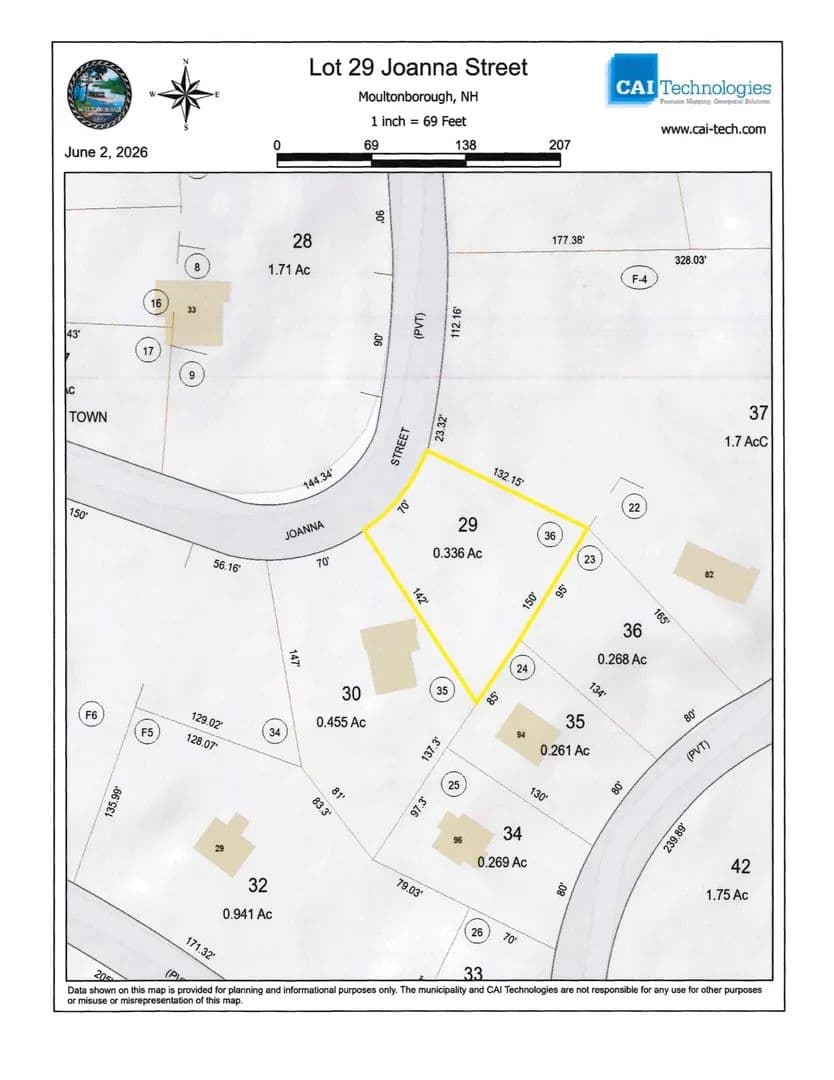 Property from Lot 29 Joanna Street - KW - Moultonborough, New Hampshire, 3254