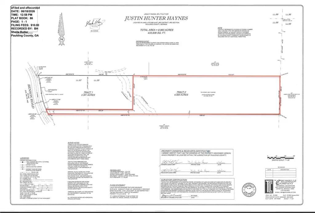6.57 Acres of Land for Sale in Dallas, GA - Dallas, Georgia, 30132