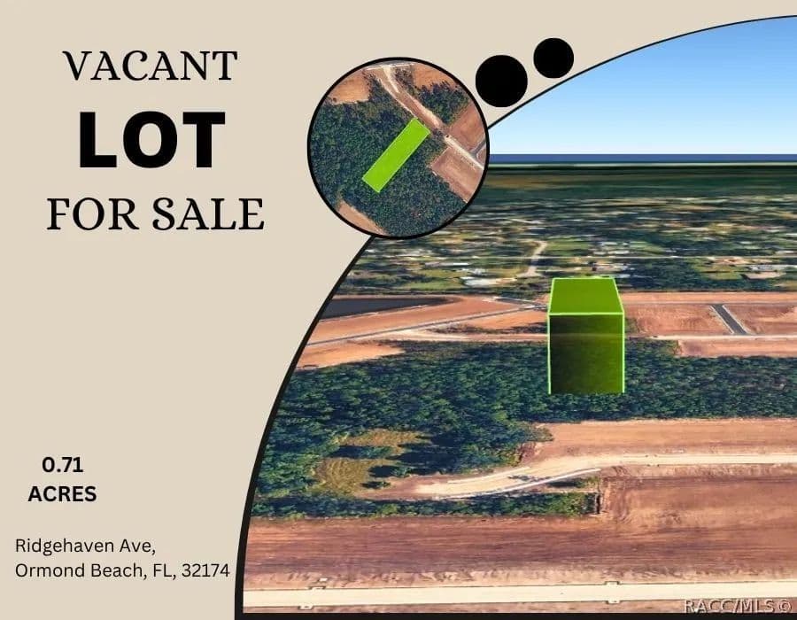Property from TBD RIDGEHAVEN Avenue - KW - Ormond Beach, Florida, 32174
