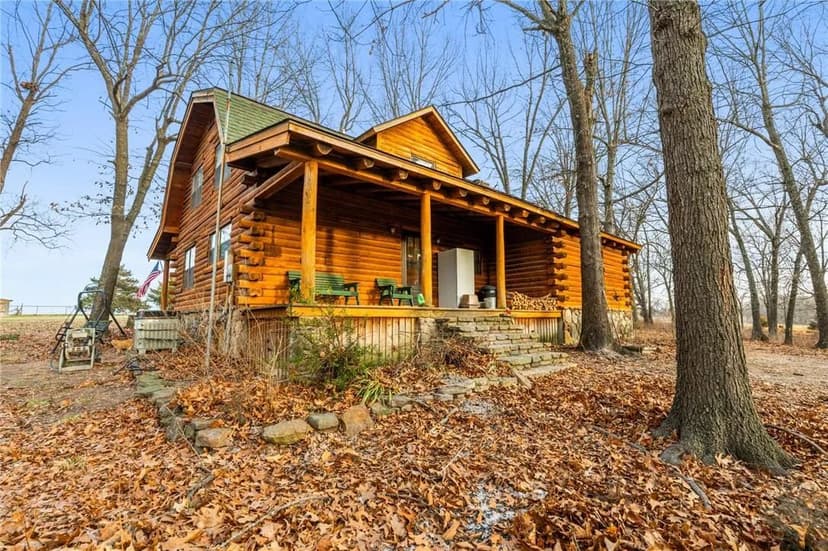 12-Acre Log Home in Harrison, Arkansas for Sale - Perfect for Working Farm!