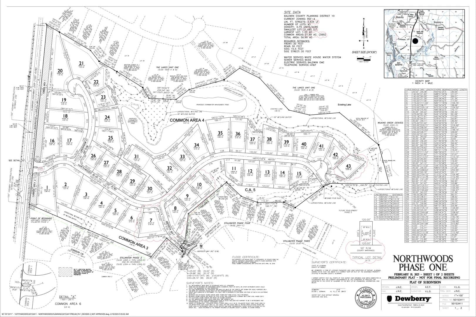 Approved 43 Lot Spanish Fort Subdivision - Spanish Fort, Alabama, 36527