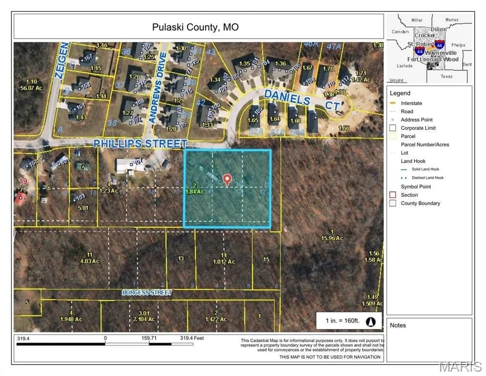 1.84 Acres of Land for Sale in St Robert, MO - St Robert, Missouri, 65584
