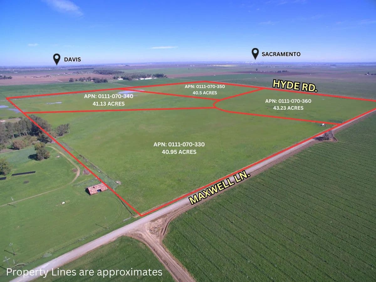 40 Acre Dixon, CA Buildable Parcel for Sale - Dixon, California, 95620