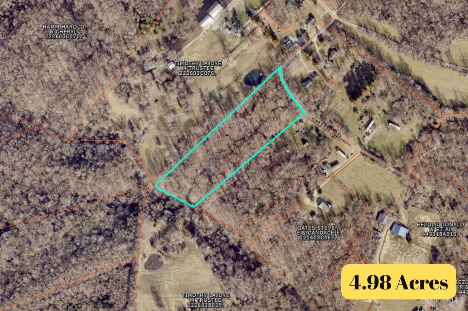 4.98 Acres of Land for Sale in Moscow, Ohio - Moscow, Ohio, 45153