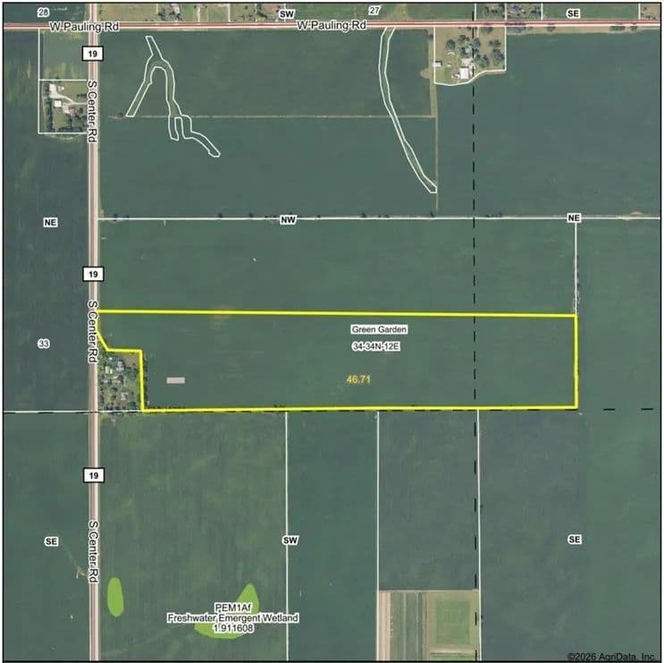 47 Ac Green Garden Township Farm - Peotone, Illinois, 60468