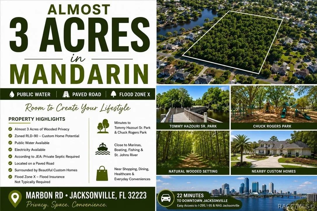 2.88 Acres of Land for Sale in Jacksonville, FL - Jacksonville, Florida, 32223