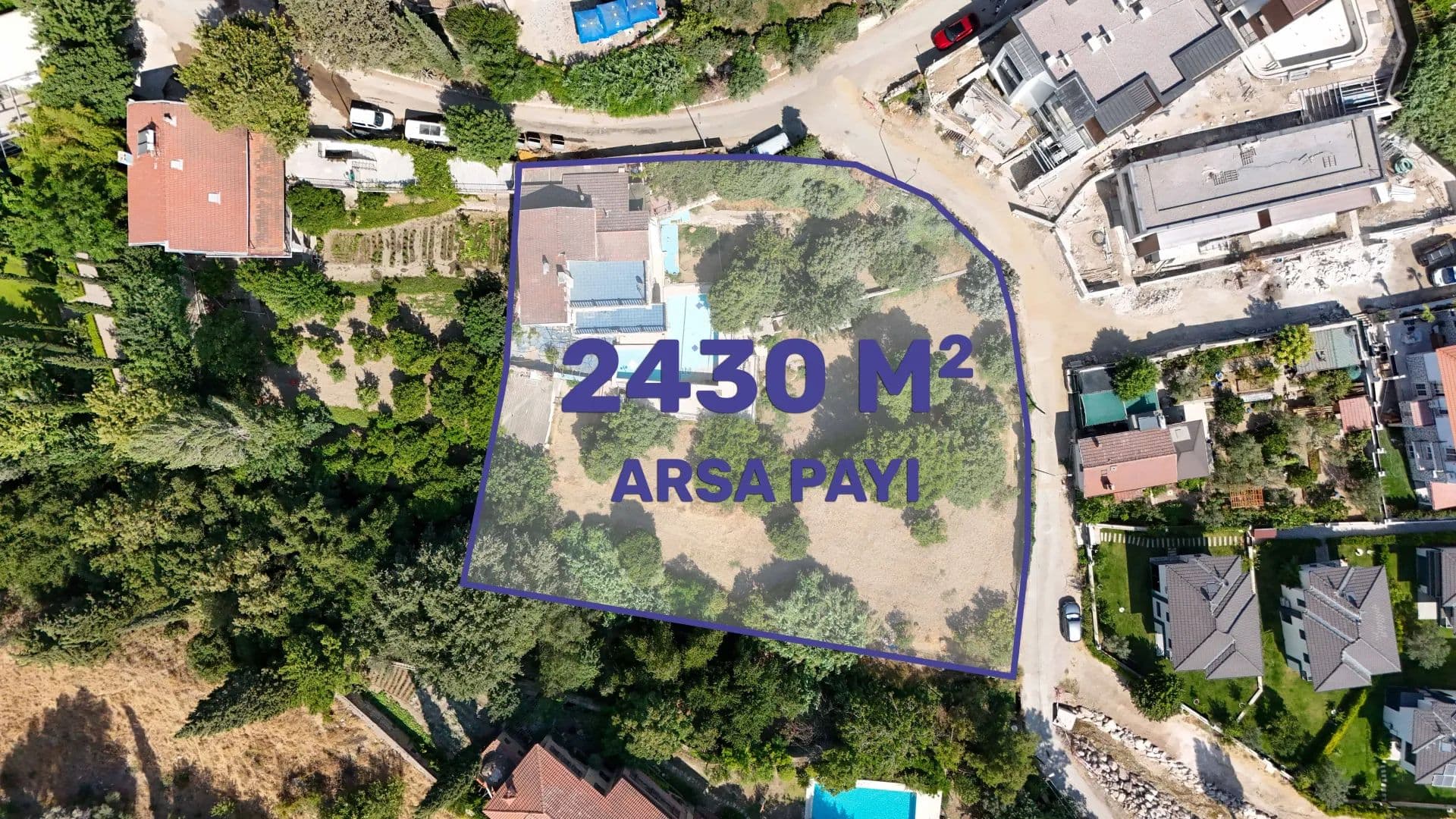 Denizli 40/80 imarlı Deniz Manzaralı 16 Villa-30 Dairelik Parsel - land for sale