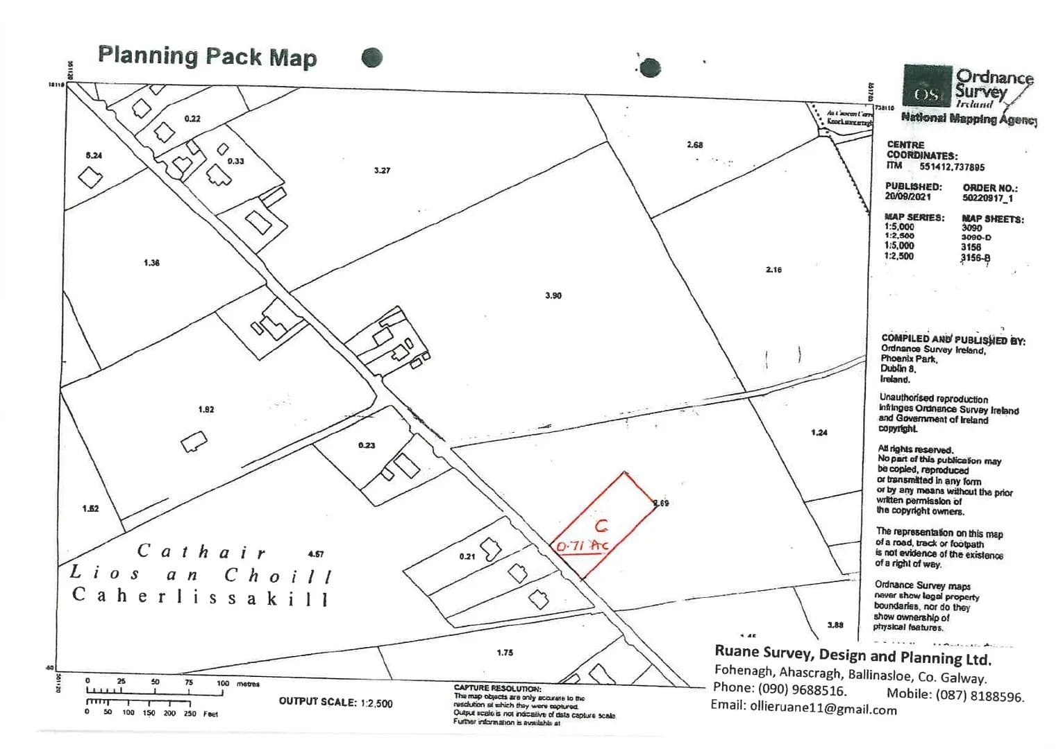 0.71 Site Caherlisakil, Monivea - land for sale