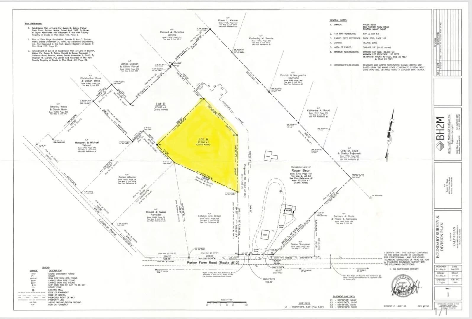 2.01 Acres of Land for Sale in Buxton, ME - Buxton, Maine, 04093