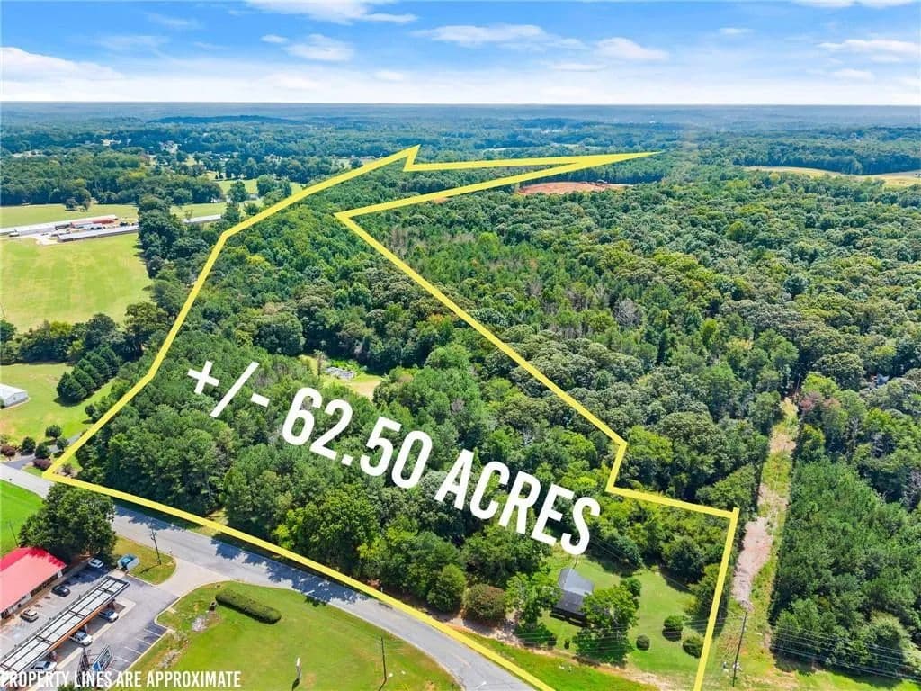 62.5 Acres of Land for Sale in Jefferson, GA - Jefferson, Georgia, 30549